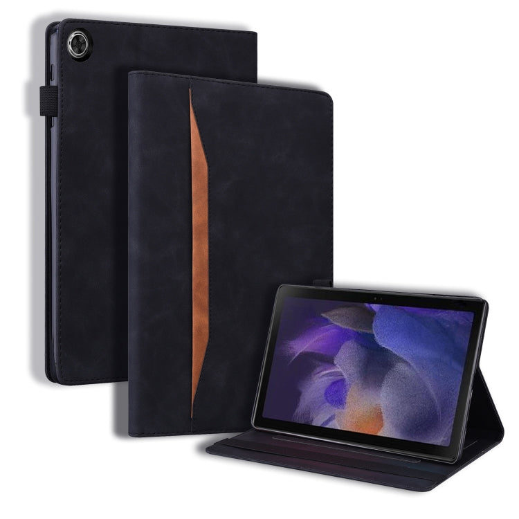 For Samsung Galaxy Tab A9+ / A11+ Splicing Shockproof Leather Tablet Case(Black) by bashfashion
