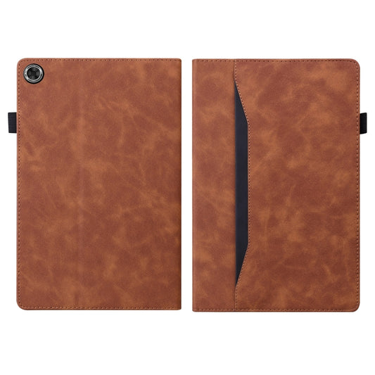 For Samsung Galaxy Tab A9+ / A11+ Splicing Shockproof Leather Tablet Case(Brown) by bashfashion