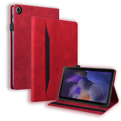For Samsung Galaxy Tab A9 / A11 Splicing Shockproof Leather Tablet Case(Red) by bashfashion