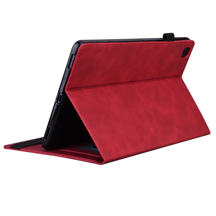 For Samsung Galaxy Tab A9 / A11 Splicing Shockproof Leather Tablet Case(Red) by bashfashion