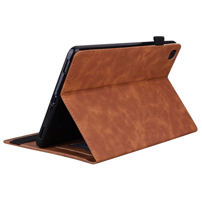 For Samsung Galaxy Tab A9 / A11 Splicing Shockproof Leather Tablet Case(Brown) by bashfashion