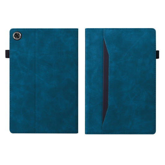 For Samsung Galaxy Tab A9 / A11 Splicing Shockproof Leather Tablet Case(Blue) by bashfashion