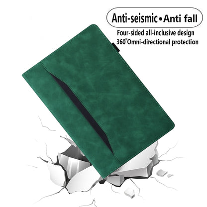 For Samsung Galaxy Tab S9 FE Splicing Shockproof Leather Tablet Case(Green) by bashfashion