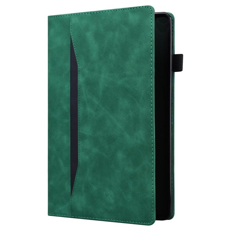 For Samsung Galaxy Tab S10 FE+ Splicing Shockproof Leather Tablet Case(Green) by bashfashion