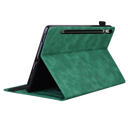 For Samsung Galaxy Tab S10 FE+ Splicing Shockproof Leather Tablet Case(Green) by bashfashion