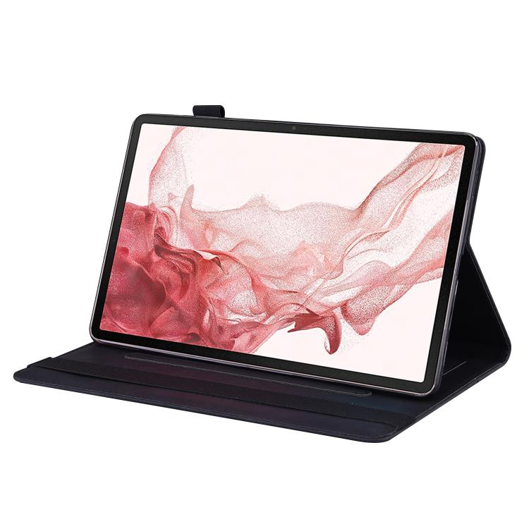 For Samsung Galaxy Tab S10 FE+ Splicing Shockproof Leather Tablet Case(Black) by bashfashion