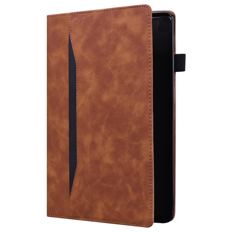 For Samsung Galaxy Tab S10 FE+ Splicing Shockproof Leather Tablet Case(Brown) by bashfashion