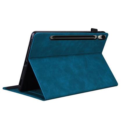For Samsung Galaxy Tab S10 FE+ Splicing Shockproof Leather Tablet Case(Blue) by bashfashion