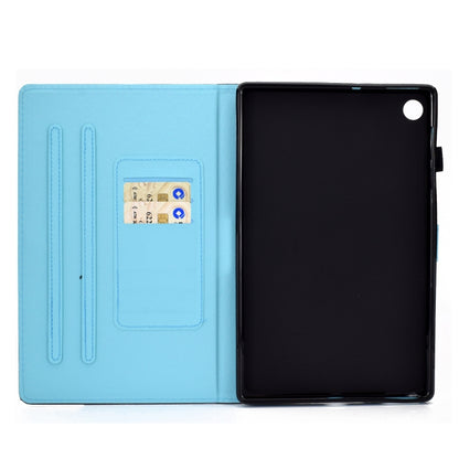 For Samsung Galaxy Tab A11+ / A9+ Colored Drawing Stitching Horizontal Flip Tablet Leather Case(Bookshelf) by bashfashion