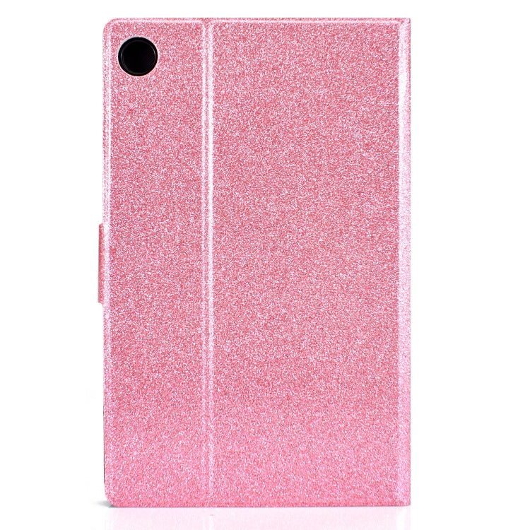 For Samsung Galaxy Tab A11+ / A9+ Glitter Powder Leather Tablet Case with Sleep / Wake-up Function(Pink) by bashfashion