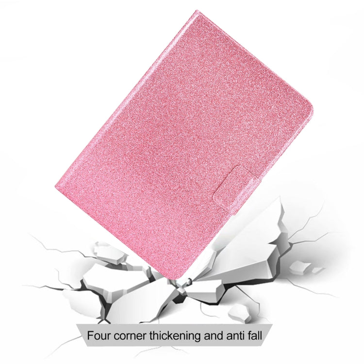 For Samsung Galaxy Tab A11+ / A9+ Glitter Powder Leather Tablet Case with Sleep / Wake-up Function(Pink) by bashfashion