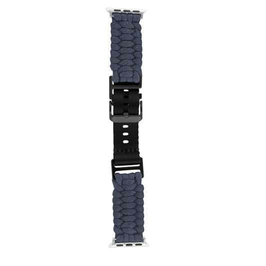 For Apple Watch Series 3 42mm Paracord Plain Braided Webbing Buckle Watch Band(Grey) by bashfashion