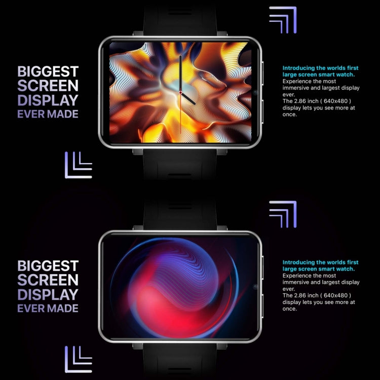 DM100 2.86 inch IPS Full Screen Smart Sport Watch, Support Independent Card Insertion / Multiple Sports Modes / Heart Rate Monitoring / Step Counting, Memory:RAM 1GB+ROM 16GB(Tarnish) by bashfashion