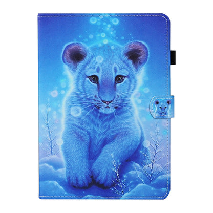 For Samsung Galaxy Tab A11+ / A9+ Coloured Drawing Stitching Smart Leather Tablet Case with Sleep / Wake-up Function(Little Tiger) by bashfashion
