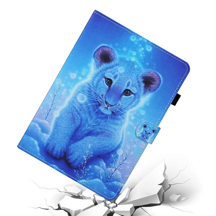 For Samsung Galaxy Tab A11+ / A9+ Coloured Drawing Stitching Smart Leather Tablet Case with Sleep / Wake-up Function(Little Tiger) by bashfashion
