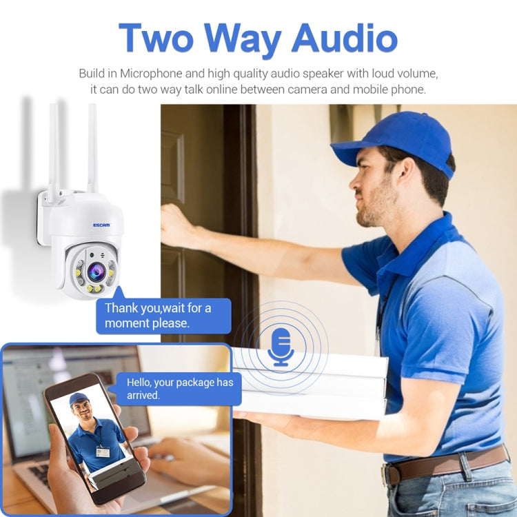 ESCAM TV114 4MP WiFi Camera Support Two-Way Voice & Night Vision & Motion Detection, Specification:EU Plug by ESCAM