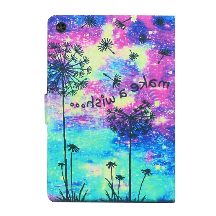 For Samsung Galaxy Tab A11 / A9 Voltage Coloured Drawing Smart PU Tablet Case with Sleep / Wake-up Function(Dandelion) by bashfashion