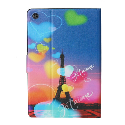 For Samsung Galaxy Tab A11+ / A9+ Voltage Coloured Drawing Smart PU Tablet Case with Sleep / Wake-up Function(Romantic Tower) by bashfashion