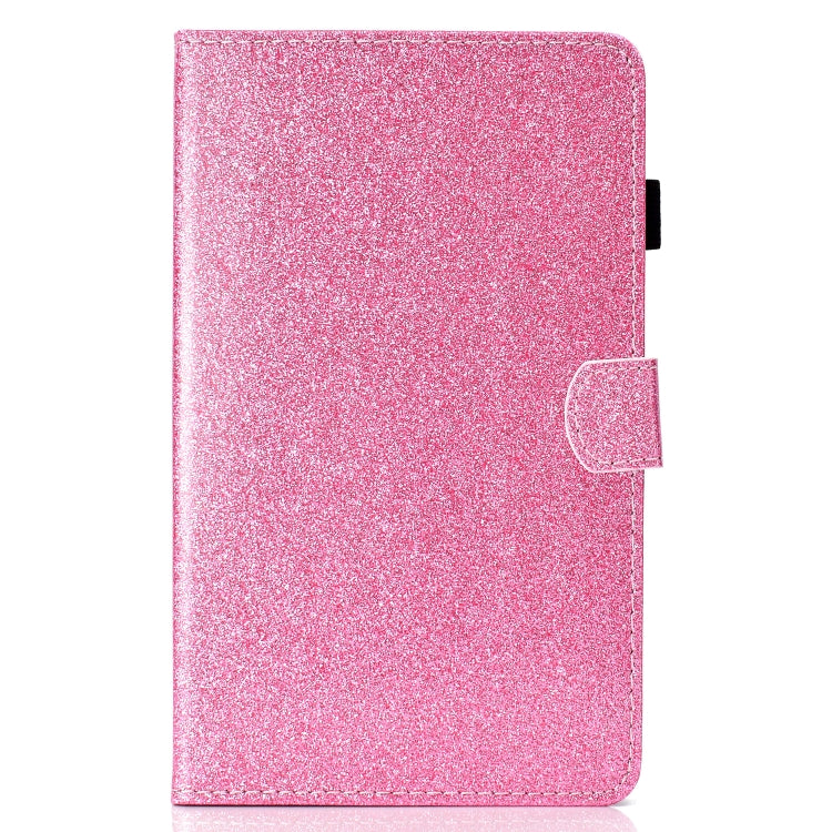 For Samsung Galaxy Tab A11+ / A9+ Glitter Powder Smart PU Tablet Case with Sleep / Wake-up Function(Pink) by bashfashion