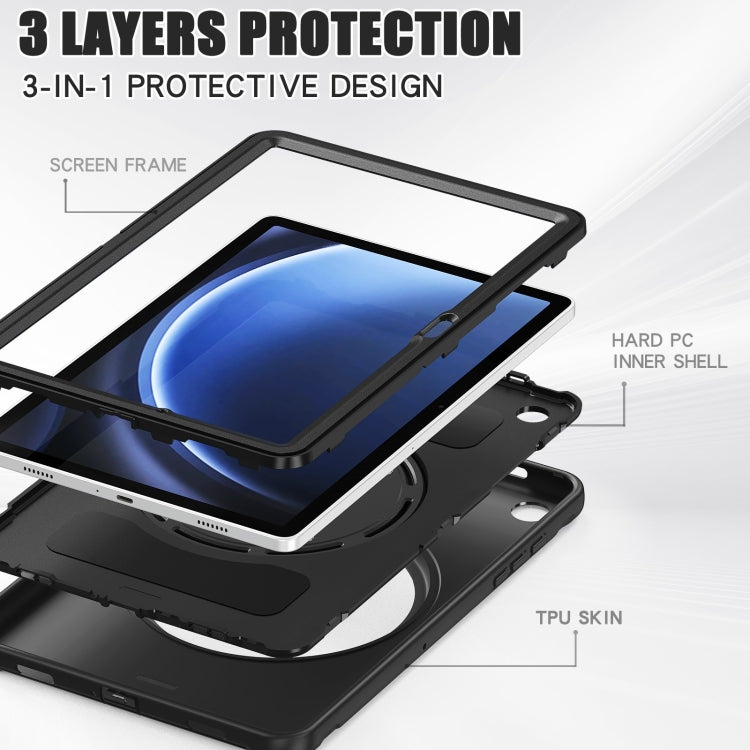 For Samsung Galaxy Tab A9+ / Tab A11+ Shockproof TPU + PC Protective Tablet Case(Black) by bashfashion