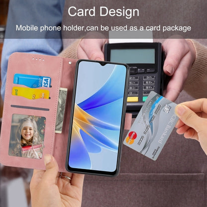 For iPhone 16e Dierfeng Dream Line TPU Hybrid PU Leather Phone Case(Pink) by bashfashion