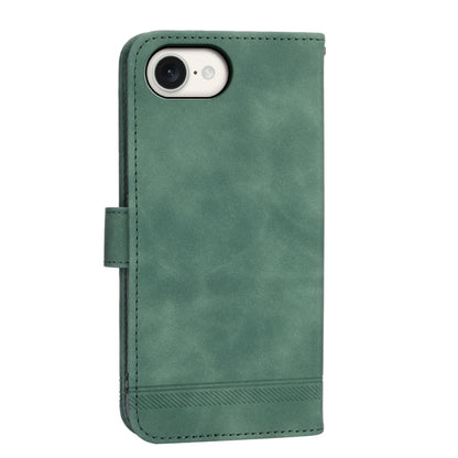 For iPhone 16e Dierfeng Dream Line TPU Hybrid PU Leather Phone Case(Green) by bashfashion
