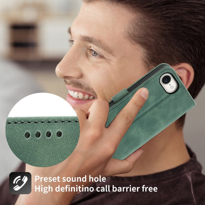 For iPhone 16e Dierfeng Dream Line TPU Hybrid PU Leather Phone Case(Green) by bashfashion