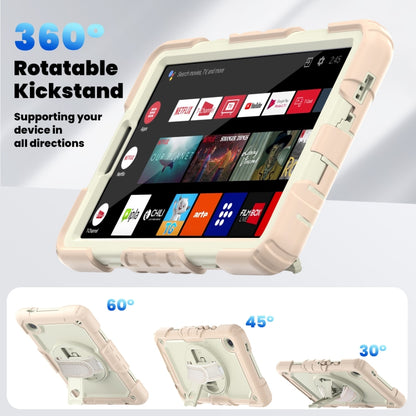 For Samsung Galaxy Tab A9 / Tab A11 Silicone + PC Tablet Case with Shoulder Strap(Rose Gold) by bashfashion