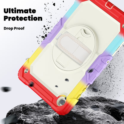 For Samsung Galaxy Tab A9 /Tab A11+ Silicone + PC Tablet Case with Shoulder Strap(Camouflage Red) by bashfashion