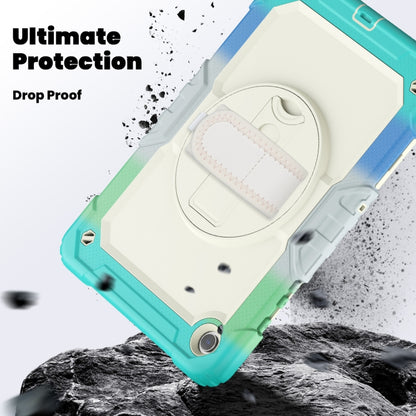 For Samsung Galaxy Tab A9 /Tab A11+ Silicone + PC Tablet Case with Shoulder Strap(Camouflage Light Blue) by bashfashion