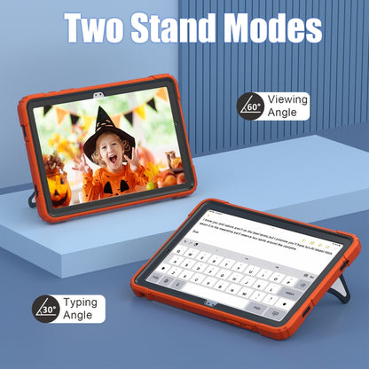 For Samsung Galaxy Tab A11+ / A9+ Spider Silicone Hybrid PC Shockproof Tablet Case(Orange Black) by bashfashion