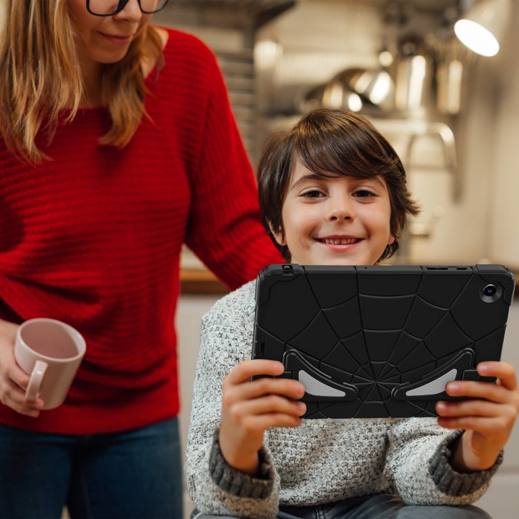 For Samsung Galaxy Tab A11+ / A9+ Spider Silicone Hybrid PC Shockproof Tablet Case(Black) by bashfashion