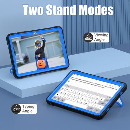 For Samsung Galaxy Tab A11+ / A9+ Spider Silicone Hybrid PC Shockproof Tablet Case(Black Blue) by bashfashion