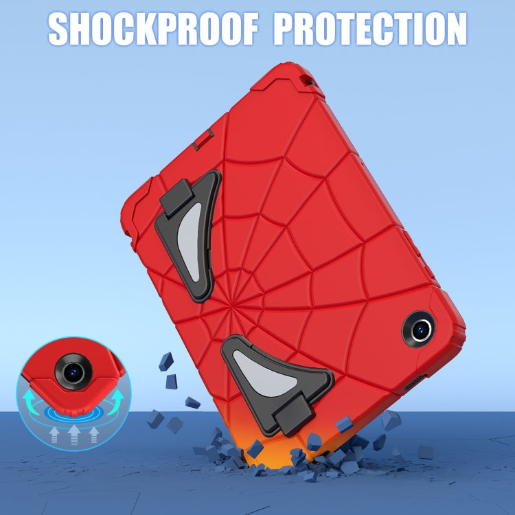 For Samsung Galaxy Tab A11+ / A9+ Spider Silicone Hybrid PC Shockproof Tablet Case(Red Black) by bashfashion