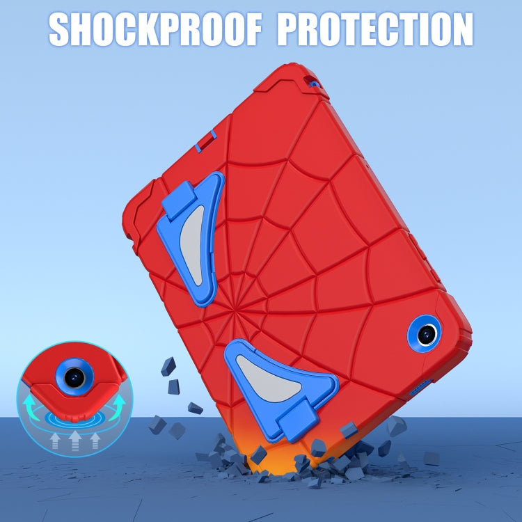For Samsung Galaxy Tab A11+ / A9+ Spider Silicone Hybrid PC Shockproof Tablet Case(Red Blue) by bashfashion