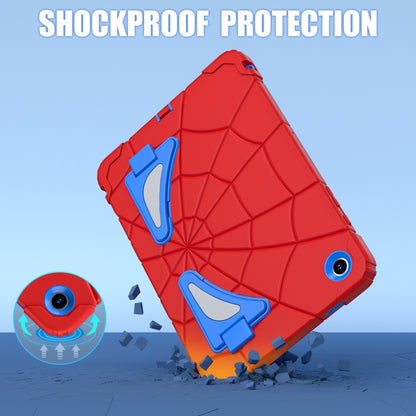 For Samsung Galaxy Tab A11+ / A9+ Spider Silicone Hybrid PC Shockproof Tablet Case(Red Blue) by bashfashion