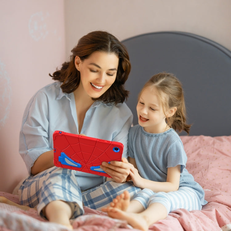 For Samsung Galaxy Tab A11+ / A9+ Spider Silicone Hybrid PC Shockproof Tablet Case(Red Blue) by bashfashion