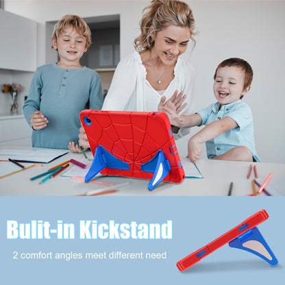 For Samsung Galaxy Tab A11+ / A9+ Spider Silicone Hybrid PC Shockproof Tablet Case(Red Blue) by bashfashion