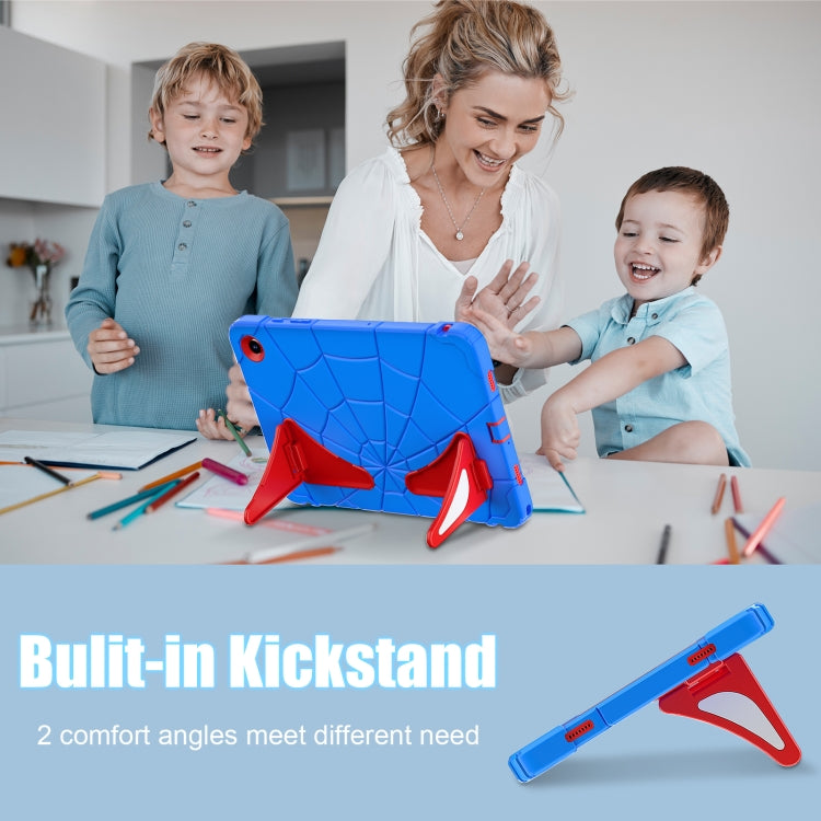 For Samsung Galaxy Tab A11+ / A9+ Spider Silicone Hybrid PC Shockproof Tablet Case(Blue Red) by bashfashion