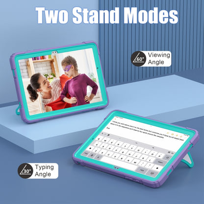 For Samsung Galaxy Tab A11+ / A9+ Spider Silicone Hybrid PC Shockproof Tablet Case(Purple Green) by bashfashion