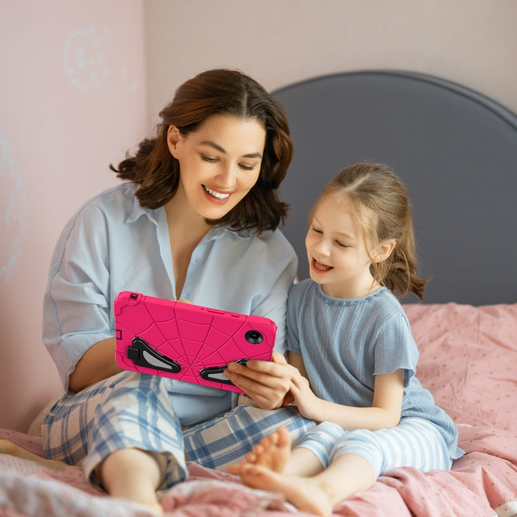 For Samsung Galaxy Tab A9 Spider Silicone Hybrid PC Shockproof Tablet Case(Strawberry Black) by bashfashion