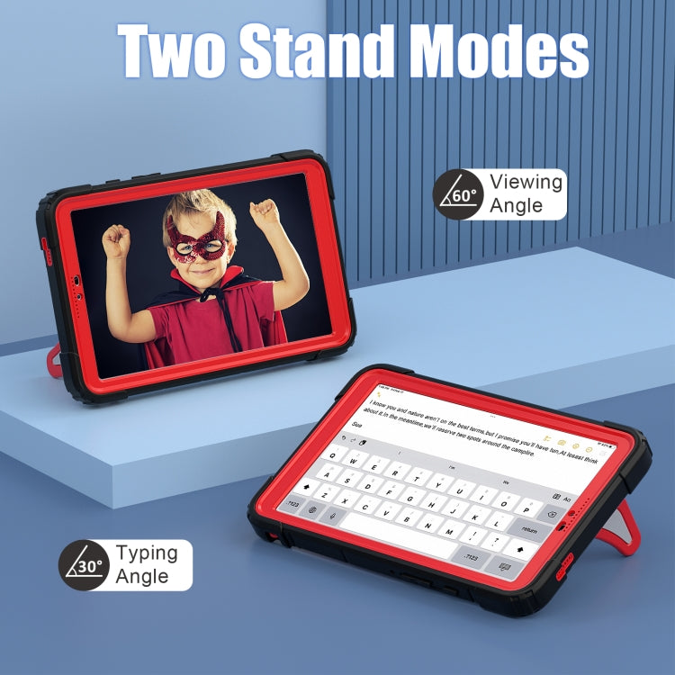 For Samsung Galaxy Tab A9 Spider Silicone Hybrid PC Shockproof Tablet Case(Black Red) by bashfashion