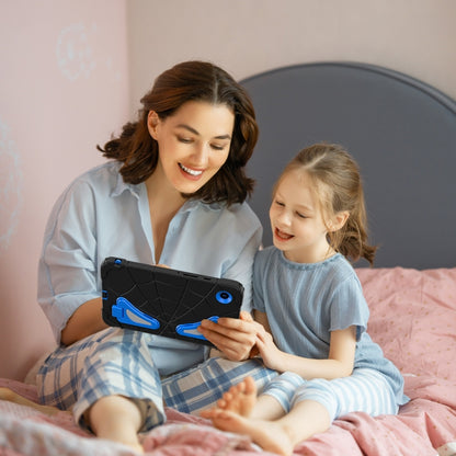 For Samsung Galaxy Tab A9 Spider Silicone Hybrid PC Shockproof Tablet Case(Black Blue) by bashfashion