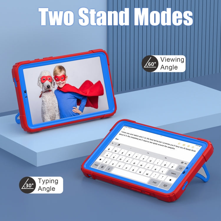 For Samsung Galaxy Tab A9 Spider Silicone Hybrid PC Shockproof Tablet Case(Red Blue) by bashfashion