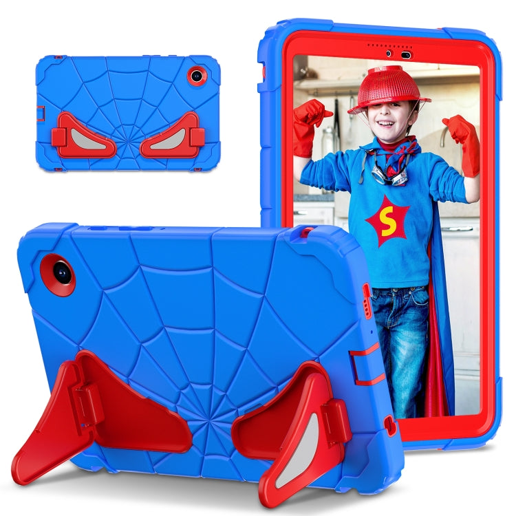 For Samsung Galaxy Tab A9 Spider Silicone Hybrid PC Shockproof Tablet Case(Blue Red) by bashfashion