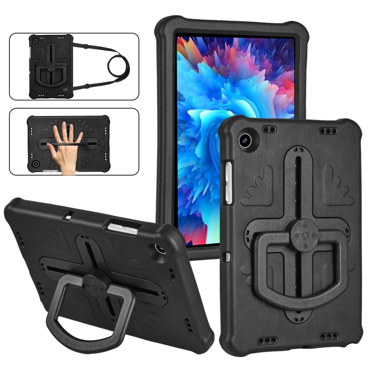 For Samsung Galaxy Tab A9+ / A11+ Shield 360 Rotation Handle EVA Shockproof PC Tablet Case(Black) by bashfashion