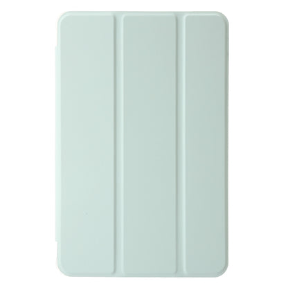 For Samsung Galaxy Tab A11 / A9 3-Fold Clear Acrylic Leather Tablet Case(Green) by bashfashion