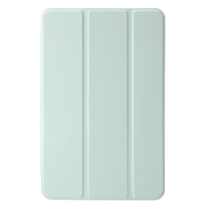 For Samsung Galaxy Tab A9+ 3-Fold Clear Acrylic Leather Tablet Case(Green) by bashfashion