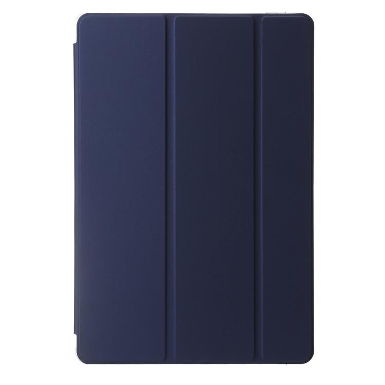 For Samsung Galaxy Tab S10 FE+ 3-Fold Clear Acrylic Leather Tablet Case(Dark Blue) by bashfashion