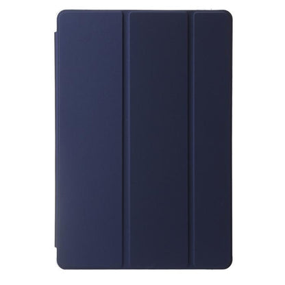 For Samsung Galaxy Tab S10 FE+ 3-Fold Clear Acrylic Leather Tablet Case(Dark Blue) by bashfashion